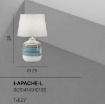 Immagine di Lampada In Ceramica Azzurro Grigio Da Soggiorno Moderno Apache Fan Europe