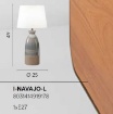 Immagine di Lampada Da Tavolo Ceramica Grigio Tortora Navajo Fan Europe