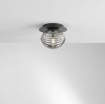 Immagine di Plafoniera Sfera Vetro Rigato 20cm Parete Soffitto Moderna Ripple Fan Europe