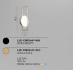 Immagine di Applique Verticale Moderna Nero Oro Per Salotto Luce Diffusa Led CCT 12w Fobos Fan