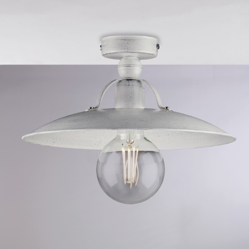 Immagine di Lampada da Soffitto Stile Vintage Cantina Bianco Argento Anticato Be Light