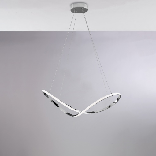 Immagine di Lampadario Moderno Forma Astratta Led Infinity Soggiorno Be Light