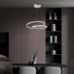 Immagine di Lampadario Moderno Design Spirale Led 60w Malena Bianco Be Light 