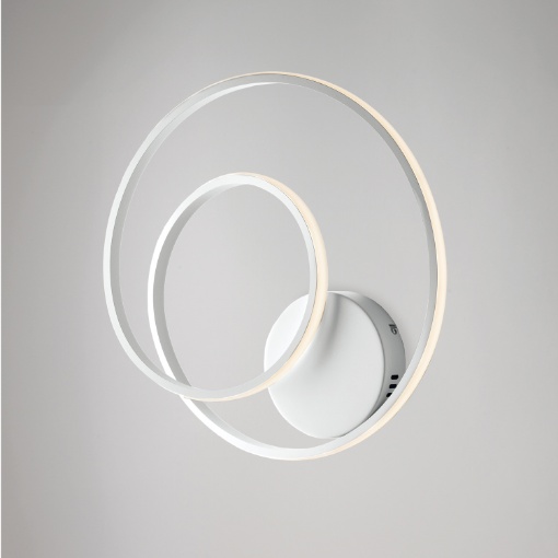 Immagine di Lampada da Soffitto Design Cerchio Led 45w 4500k Malena Bianca Be Light 