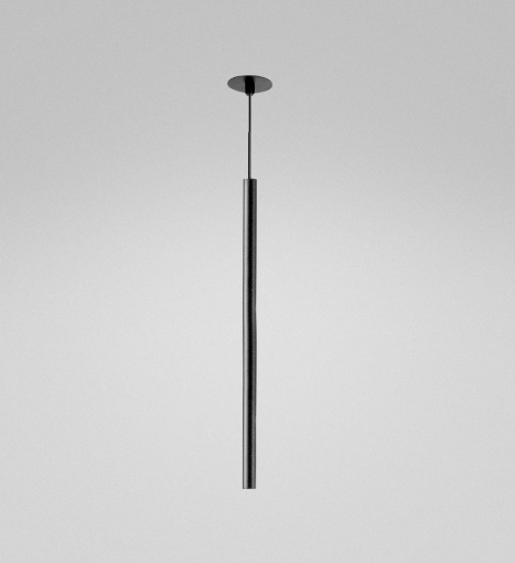 Immagine di Lampada Led A Sospensione Per Comodini Cilindro Nero Da Incasso Thalassia Gea Luce