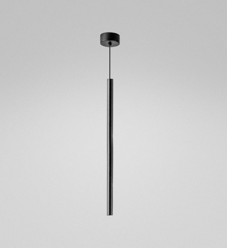 Immagine di Lampadario Pendente Per Comodino Tubo Nero Led 7w 3000k Ottica 18° Thalassia S/G Gea Luce