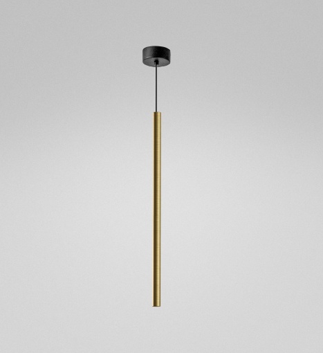 Immagine di Lampada Pendente Oro Per Isola Cucina Cilindro Led 7w Ottica 18° Thalassia S/G Gea Luce