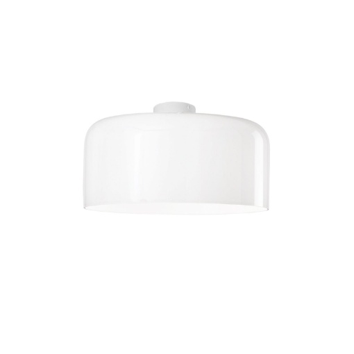 Immagine di Lampada Da Soffitto Campana Bianca In Vetro Per Cucina 40cm Gibus Fan Europe