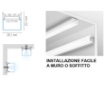 Immagine di Profilo Alluminio 2 mt Da Parete Soffitto Per Strip Led Con Kit Diffusore Loop Intec Light