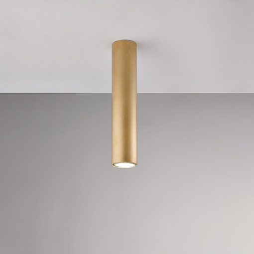 Immagine di Lampada Cilindrica a Soffitto Oro 1xGU10 Dag Ø8 cm Be Light