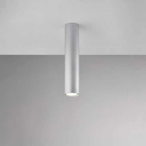 Immagine di Plafone Cilindro a Soffitto Argento GU10 Dag H.30 cm Be Light 