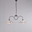 Immagine di Bilanciere Ruggine con Paralumi in Ceramica Decorata a Mano Anemone Be Light 