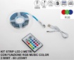 Immagine di Kit Strip Led 2 Mt Con Telecomando Funzione RGB Music Color USB Surround Intec