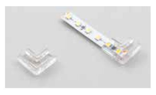 Immagine di Connettore Trasparente Angolare Per Strip Led 10mm Intec Light