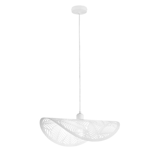 Immagine di Sospensione Bianca Lampadario Metallo Forato Foglie RHEI-LEAF-S50 Fan Europe