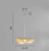 Immagine di Lampadario Bianco Metallo Curvo Decoro Foglie RHEI-LEAF-S60 Fan Europe