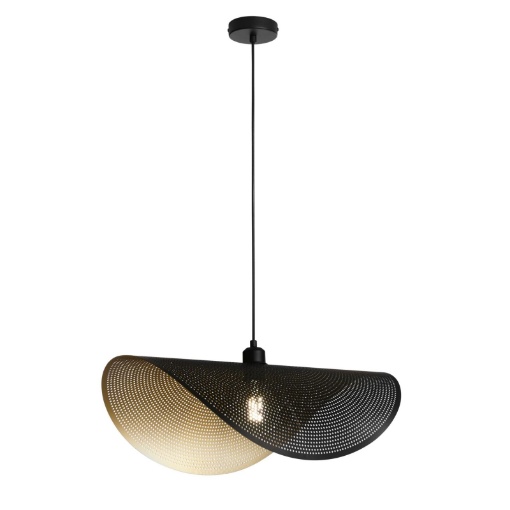 Immagine di Lampadario Moderno In Metallo Forato Oro Nero Per Tavolo Da Pranzo I-RHEI-DOT-S60 Fan Europe