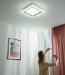 Immagine di Plafoniera Squadrata Led CCT RGB 40w Luce Regolabile Con Telecomando Dygital Fan