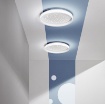 Immagine di Plafoniera Cielo Stellato Bianco LED CCT 60w Dimmerabile Con Telecomando Wish Fan