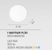 Immagine di Lampada Da Soffitto Tonda In Plastica Luce Diffusa Led 18w CCT Mayfair Fan Europe