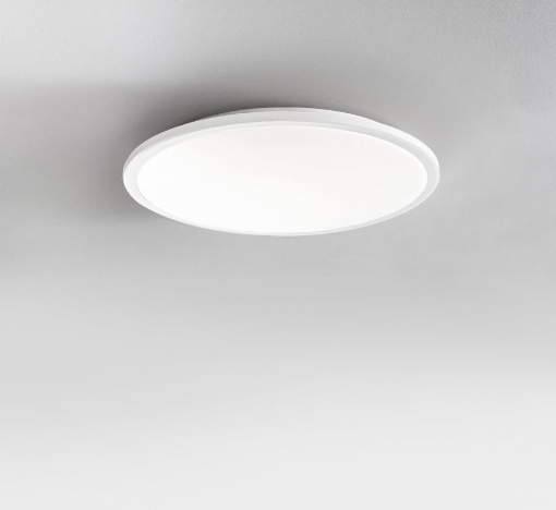 Immagine di Lampada Led Rotonda Da Soffitto In Plastica 40cm Luce Diffusa 24w Funzione CCT Mayfair Fan Europe