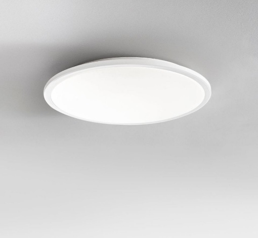 Immagine di Plafoniera Luminosa Rotonda In Plastica Sottile 40cm Led 40w CCT Mayfair Fan Europe