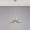 Immagine di Sospensione Campana Cemento Grigio Per Tavolo Cucina Industriale Portland Be Light