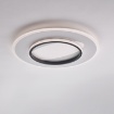 Immagine di Lampada da Soffitto Design Cerchi Sovrapposti Tridimensionali Bianco e Nero Led CCT Annie Be Light 