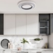 Immagine di Lampada da Soffitto Design Cerchi Sovrapposti Tridimensionali Bianco e Nero Led CCT Annie Be Light 