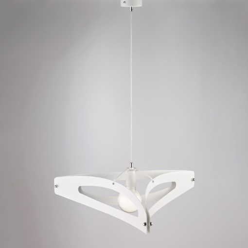 Immagine di Lampadario Sospensione Bianca Triangolo Metallo Taglio Laser Onyx 1xE27 Be Light