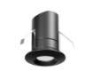 Immagine di Faretto Incasso Rotondo Nero 40mm Per Bagno Led 3000K Fascio Stretto 38 IP44 GFA2061 Gea