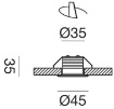 Immagine di Faretto Nero da Incasso per Controsoffitto Led 3w 3000k/4000k GFA1081 D.3,5 cm Gea Led