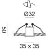 Immagine di Faretto Quadrato Nero per Controsoffitto Led Integrato GFA1093 Ottica 38° Gea Led