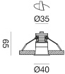 Immagine di Faretto per Controsoffitto Rotondo Bianco Led 5w 3000k/4000k GFA1110 Ottica 40° Gea Led