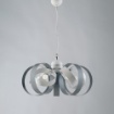 Immagine di Lampadario Design Cerchi Ferro Laccato Bicolore 5 Luci Bolla Be Light