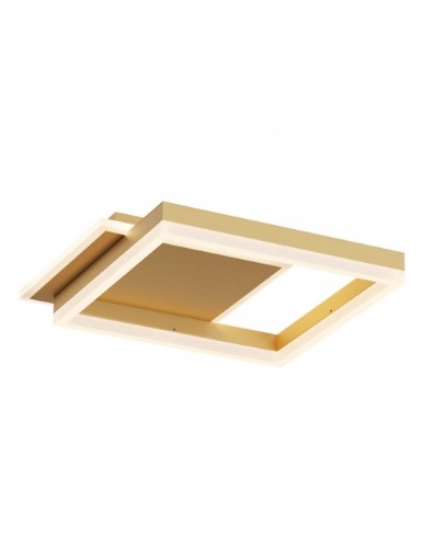 Immagine di Plafoniera Quadrata Oro Da Soffitto Parete Led 40w CCT Sami Smarter