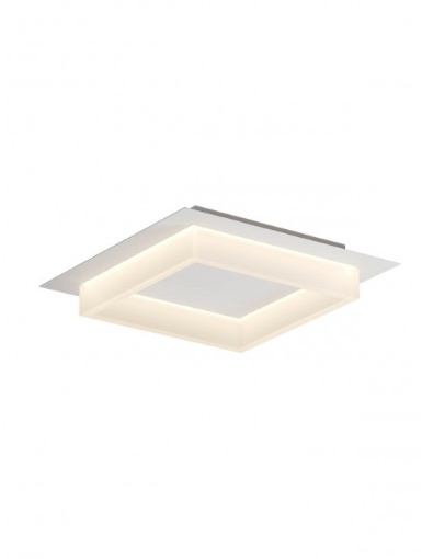 Immagine di Plafoniera Quadrata Bianca Led 28w CCT 3000k 6500k Perimetro Smarter