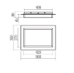 Immagine di Plafoniera Bianca Rettangolare Cornice Led 36w CCT 3000k - 6500k Perimetro Smarter