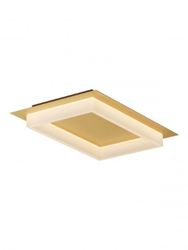 Immagine di Plafoniera Led Rettangolare Oro Con Funzione CCT 36w Perimetro Smarter