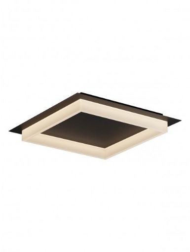 Immagine di Plafoniera Design Quadrato Nero Led CCT 40w Perimetro Smarter