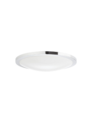 Immagine di Plafoniera Rotonda Cromo Da Bagno Led 4000k Effetto Brillantinato IP44 Fizz Smarter