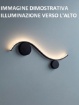 Immagine di Applique Bianca Ondulata Luce Decorativa Parete Led 11w 3000k Wave Smarter