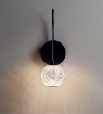 Immagine di Applique Led Luce Decorativa Sfera Pendente Acrilico 4w 3000k Nero Gianet Smarter