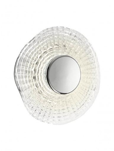 Immagine di Applique Led Decorativa Cromo Piatto Vetro 20cm Reef Smarter