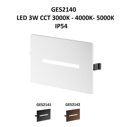 Immagine di Segnapasso Led Per Esterni Incasso Scatola 503 Con Selettore Luce IP54 Gea Led