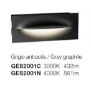 Immagine di Segnapasso Led Da Parete Incasso Grigio Antracite IP65 Per Esterno GES2001 Gea Led