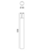 Immagine di Lampioncino Per Esterni Alluminio 80 cm 1xE27 IP44 Stele GES712 GES722 GES732 GES2012 Gea Led