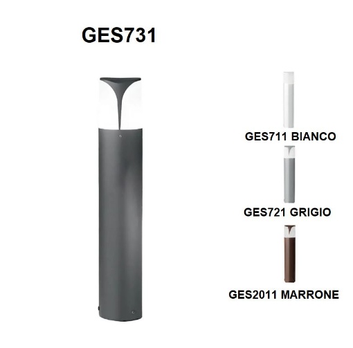 Immagine di Paletto Da Giardino 50cm Alluminio IP44 Stele Gea Led GES711 GES721 GES731 GES2011