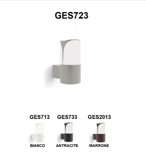 Immagine di Applique Da Esterno IP44 Luce Diffusa Stele GES713 GES723 GES733 GES2013 Gea Led