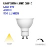 Immagine di Lampadina GU10 LED 6W 4000K Luce Naturale Dimmerabile 120 Gradi Uniform-Line Beneito